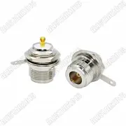 1x N Type Female Jack Chassis Front Mount Bulkhead Nut Solder Cup Coax Connector