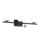 New Bathroom Vanity Light Fixtures Plating Brass and Black Milk White Globe