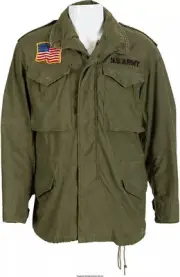 MEN'S M65 JOHN RAMBO US ARMY FIRST BLOOD LINE MILITARY JACKET GREEN COTTON