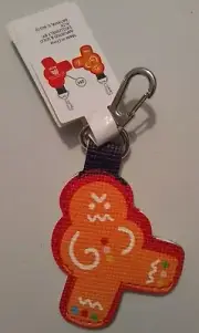 ALDI Quarter Slot Gingerbread Man Shaped Key Fob Chain Ring Tag Holder NEW