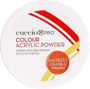Cuccio Colour Color Acrylic Powder - 14 Days Of Durability - Highly Pigmented - Unbeatable High-Gloss Shine - Full Color Acrylic Application - Used For Art Creations - Sherbert Orange - 45 G