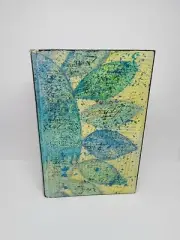 Mixed Media Art Altered Vintage Book Abstract Sunflower