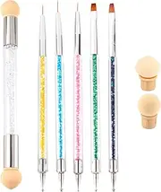 Framendino, 8 Pack Beetles Nail Art Brushes Set Gel Polish Pen Painting Tools Dip Powder Nail Art Design Tools Nail Dotting Tools