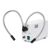Amscope 60W LED Cold Fiber Optic Dual Gooseneck Lights Microscope Illuminator