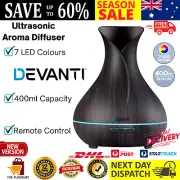 Devanti Ultrasonic Aroma Aromatherapy Diffuser Oils Air Humidifier Dark Wood AU