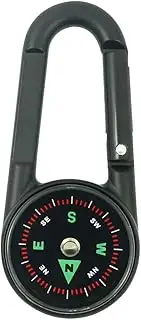 AIMALL Double-Sided Zinc Alloy Compass Buckle with Thermometer, 6.8x3x1.9cm Portable Outdoor Mountaineering Clip for Hiking, Camping, Backpacking and Survival Use
