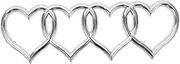 DONFAMDS Love Heart Shape Badge Sticker for Car Trunk Decoration Silver Auto Decal for Vehicle Enhancement and Easy to Install Stylish Heart Design for Personalization