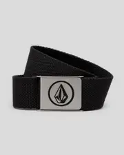 [Volcom] Volcom Men's Circle Web Belt in Black One Size Black