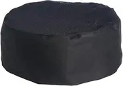 [Minkissy] Breathable Mesh Chef Hat with Adjustable Strap Adults Comfortable Skin Friendly for Professional Catering and Cooking Black