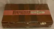 White Dominos 28 Pieces Set Padded Case Factory Sealed Fair Shape Packaging VTG