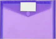 [Obesntln] Colorful Files Folder - A4 Document and Stationery Tools | Waterproof Clear Briefcases Snap On Design for Documents, Bills, Office Supplies Folder