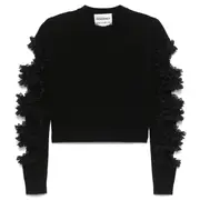[Self-Portrait] Black Cut Out Lace Detail Jumper