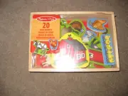 New Melissa & Doug 20 Wooden Farm Magnets in a Box