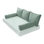 |COVER ONLY| STYLE 3 Crib Bolster Pillow Daybed Porch Swing Contrast Trim AD002