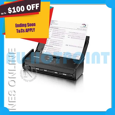 Brother ADS-1100W Compact Wireless Document Scanner+Duplexer+iPrint/Scan Wi-Fi