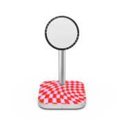 2-in-1 Charging Stand Strawberry Checkers