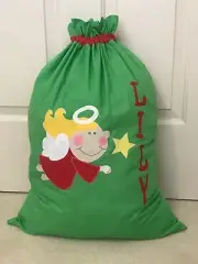 PERSONALISED CHRISTMAS/SANTA SACK - Angel Design -