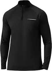 [CICI FIVE] Quarter Zip Pullover Men Long Sleeve Golf Sweatshirts Sun UPF 50+ Shirts for Fishing Running Athletic Workout