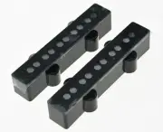 5 Sets Black Bass Pickup Covers Neck/Bridge for 5 String Jazz Bass J Bass Guitar