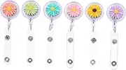 6Pcs Cute Retractable Badge Clips for Nurses Lightweight Id Card Holders with Alligator Clip Sturdy and Elastic Medical Accessories for Hospital and Trade Shows