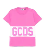 GCDS Logo Band Crewneck T-Shirt S,L,M FUCHSIA