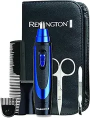 Remington 3-in-1 Trimmer Nose, NE118AU, Ear and Face Trimmer/Groomer Kit, Stainless Steel Blades, Detailed Trimmera, Fully Washable & Waterproof, Blue & Black