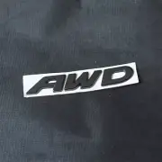1x Matte Black AWD Sep Metal Decal Emblem Sticker Badge Engine Turbo SUV Vehicle (for: Peugeot)