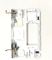 Nintendo 3DS XL Back Panel Housing Shell With Left And Right Ribbon Cable and Trigger Shoulder Button White Color