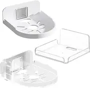 Adhesive Wall Shelf For Security Cameras, Floating Camera Wall Mount For Baby Monitors, Mounting Holder For Pet Monitors, 4x4x1.77in Indoor Camera And Speakers Storage Solution For Security Cameras