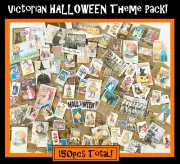 Vtg HALLOWEEN Ad Lot Black Cat Witchcraft Devils~Junk Journal Scrapbook Ephemera