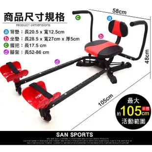 【台灣出貨】SAN SPORTS  活力扭腰美腿機C172-AR04(有氧撇腿機.健腹機健腹器.劈腿機