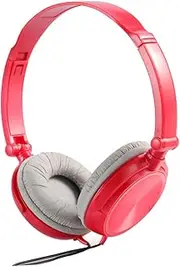 SHINEOFI Headphones with Microphone Bass Headsets with Volume Control Lightweight Foldable Design for Smartphones Laptops Tablets Red Random Color