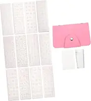 OSOLADY 1 Set Practical Nail Art Plates with Nail Stampers and Scrapers for Beginners and Professionals