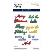 Spellbinders Handwritten Holiday Sentiments Etched Dies from the Let It Snow Col