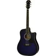 Aria AWN-15CE Prodigy Series Dreadnought Guitar with Cutaway - Blue Shade Gloss