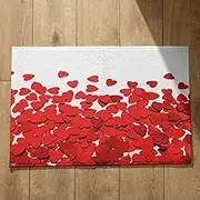 Doormats Inside Washable Kitchen Mats for Floor Cotton Love Go Away Front Indoor 50x80cm, Non-Slip Plush Decor