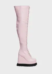 [Lamoda] Do Not Disturb Thigh High Platform Wedge Boots