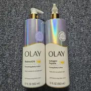 2 PACK Olay Firming Collagen Peptide & Smoothing Retinol 24 Moisturizing
