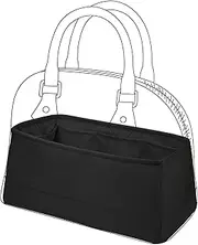 [DGAZ] Silk Purse Organizer Insert for LV Alma Bags, Luxury Handbag & Tote Organizer, Simplicity Bag Organizer（Black，Alma MM）