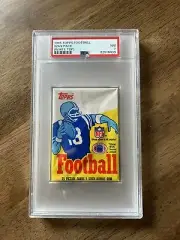 1985 Topps Football Wax Pack - PSA 7 NM - White Top Variation.