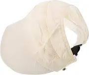 [BESPORTBLE] Uv Blocking Wide Brim Ponytail Sun Cap Comfortable Outdoor Hat for Women Beach Cap Running Khaki