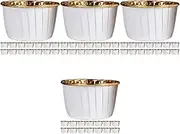 Zerodeko 4sets 50pcs High Temperature Decorative Cake Cups Non Stick Muffin Baking Liners for Parties Weddings and Bakeries Material for Easy Cleanup 50pcs*4