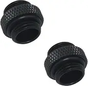 2PCS G14 Thread Fitting Adapter Connector Compression Fitting for Computer Water Cooling System, Mini, Black