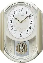 Seiko Clock AM263S Radio Clock Light Gold Pearl 17.7 x 12.0 x 3.0 inches (450 x 305 x 75 mm)