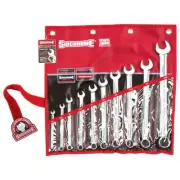 New Sidchrome SCMT22408 10pce Heavy Duty Imperial Ring & Open End Spanner Set