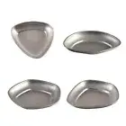 Set of 4 Stainless Steel Display Plate Weighing Plate