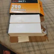 REXBETI 200PCS Single Edge Razor Blades, Industrial Razor Blades for Scraper