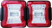 for Jeep for Wrangler JL 2018 2019 2020 2021 2022 2023 Tail Lamp Car Light USA Or European Version Rear Lamps Brake Reverse Daytime Running Lights (Color : USA Version 1)