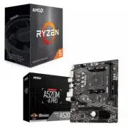 AMD Ryzen 5 5500 6-Core 4.2 GHz CPU + MSI A520M-A PRO AM4 MicroATX Combo