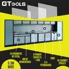 5.3M Big Combo Garage Workshop Workbench Tool Storage Sink & Cupboards-GTCOMBO13